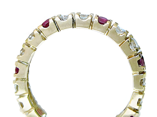 Diamond & Ruby Eternity Ring - In House Treasure