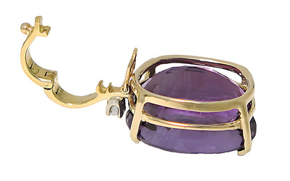 Amethyst Pendant & Diamond Enhancer - In House Treasure 