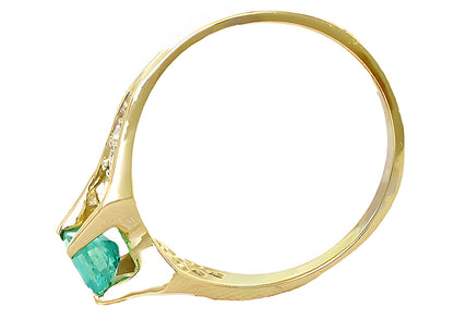 Emerald Cut Emerald And Diamond - In House Treasure