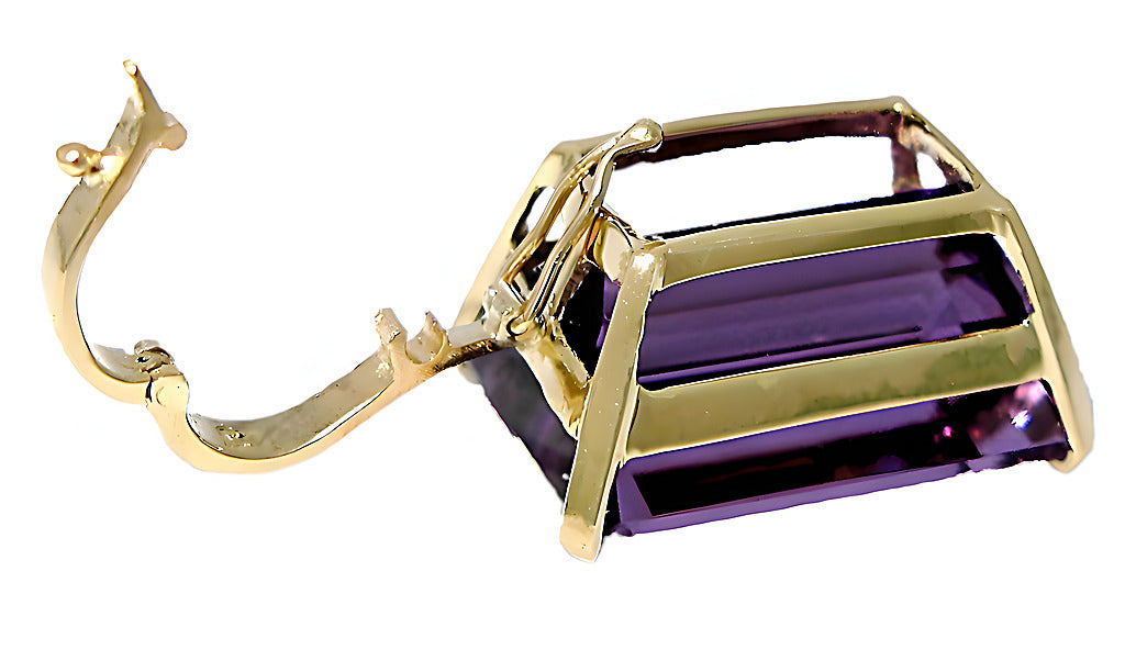 Emerald Cut Amethyst Pendant/Enhancer - In House Treasure
