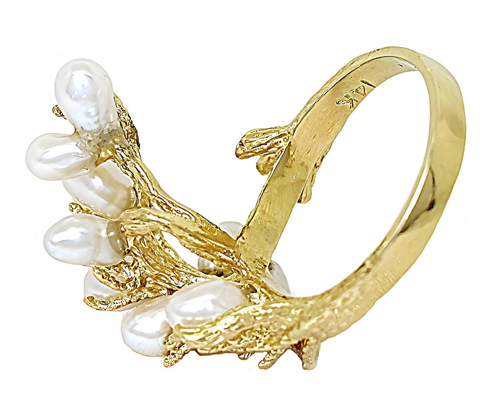 Fresh Water Pearl Ring, Branch Style - In House Treasure