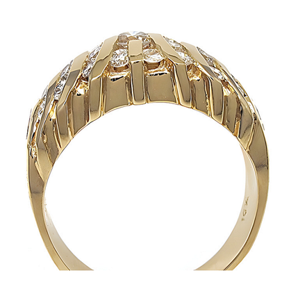 Gold Dome Cluster Channel Set Ring - In House Treasure