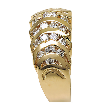 Gold Dome Cluster Channel Set Ring - In House Treasure