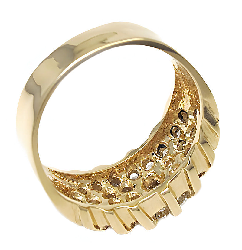 Gold Dome Cluster Channel Set Ring - In House Treasure