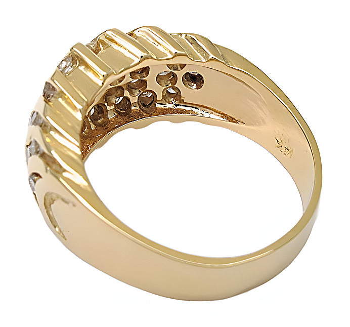 Gold Dome Cluster Channel Set Ring - In House Treasure