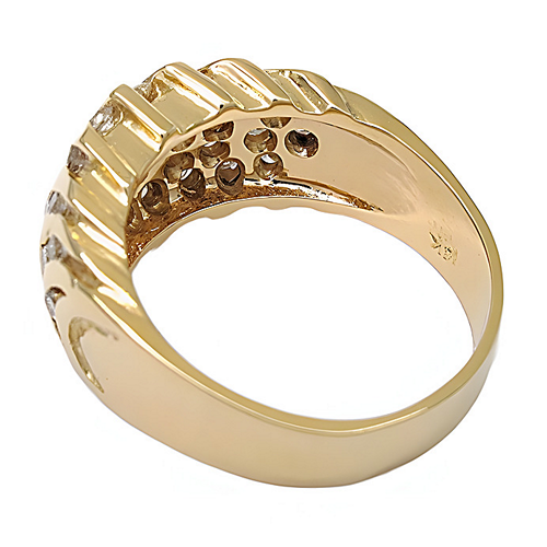Gold Dome Cluster Channel Set Ring - In House Treasure