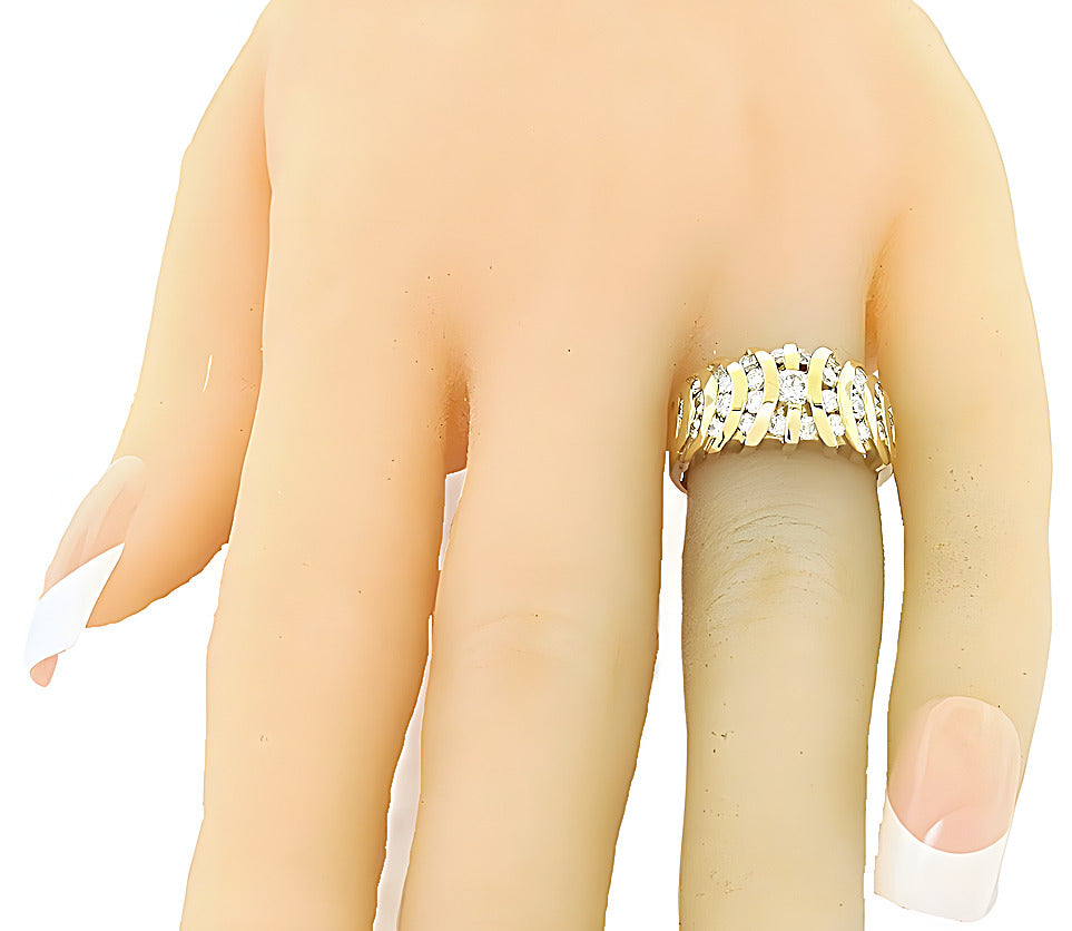 Gold Dome Cluster Channel Set Ring - In House Treasure