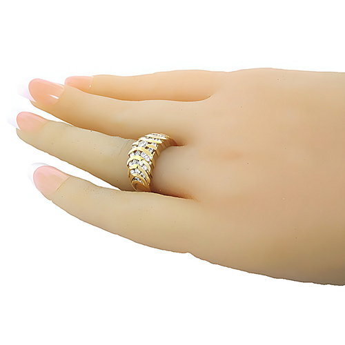 Gold Dome Cluster Channel Set Ring - In House Treasure