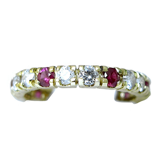 Ruby & Diamond Full Eternity Band Ring