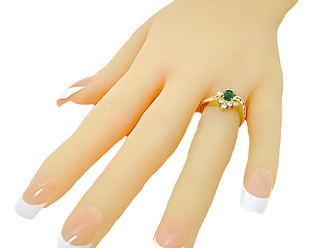 Ladies oval Colombian emerald ring - In House Treasure