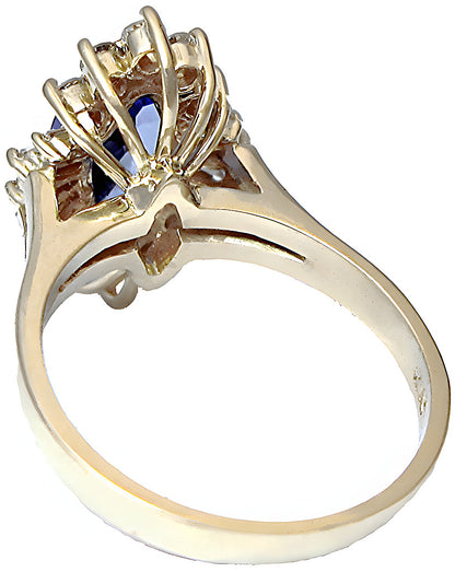 Marques Tanzanite ring with round baguette diamonds - In House Treasure