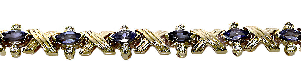 Marquis Tanzanite bracelet with diamond - In House Treasure