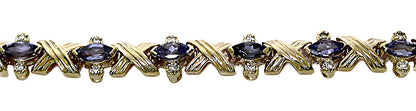 Marquis Tanzanite bracelet with diamond - In House Treasure