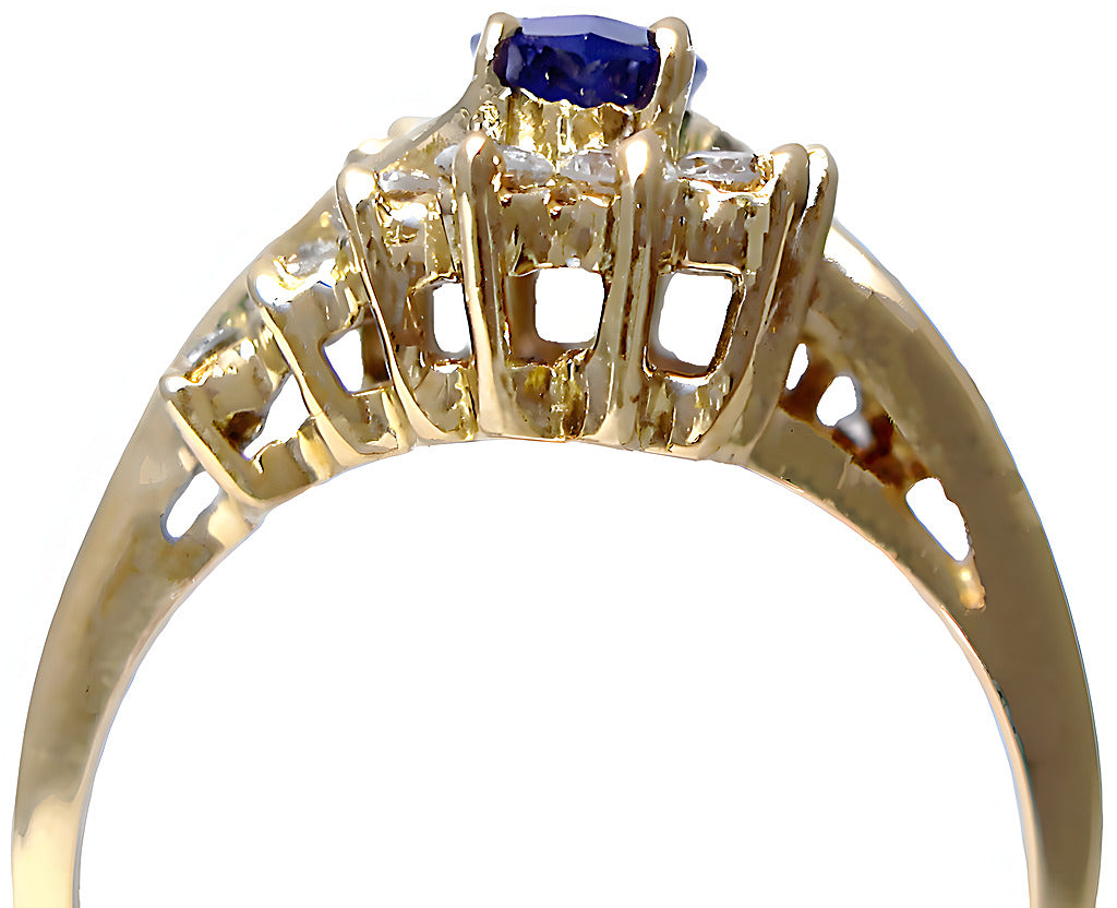 Marquise Tanzanite and diamond ring - In House Treasure