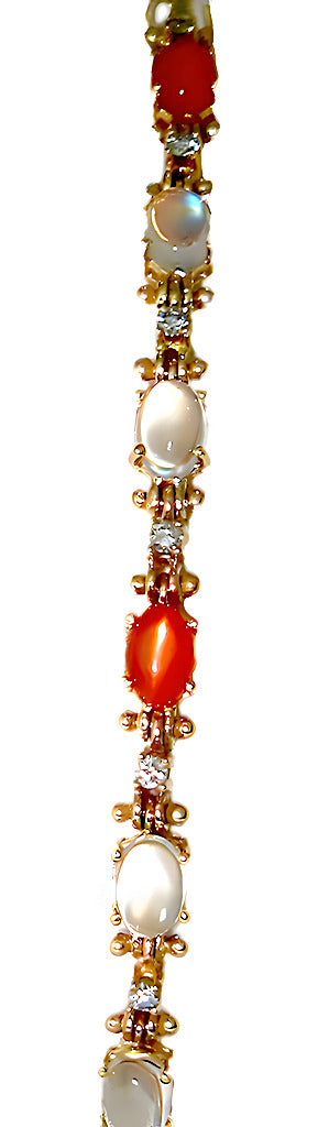 Moonstone Bracelet & Diamonds - In House Treasure