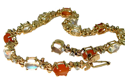 Moonstone Bracelet & Diamonds - In House Treasure