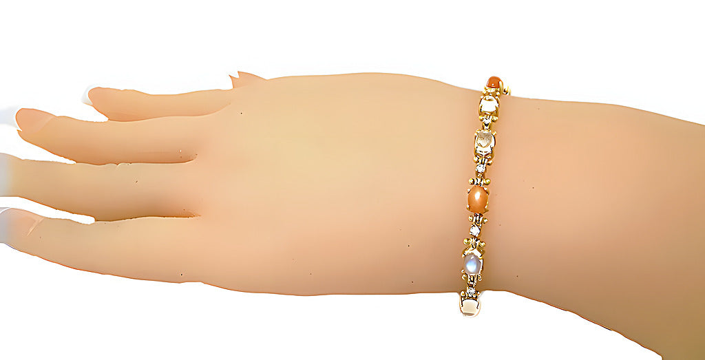 Moonstone Bracelet & Diamonds - In House Treasure