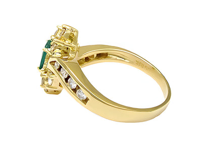 Oval Emerald Ring & Diamonds - In House Treasure