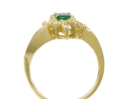 Oval Emerald Ring & Diamonds - In House Treasure