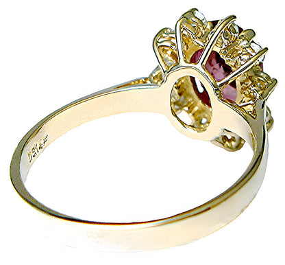 Oval Pink Tourmaline Ring & Diamonds - In House Treasure