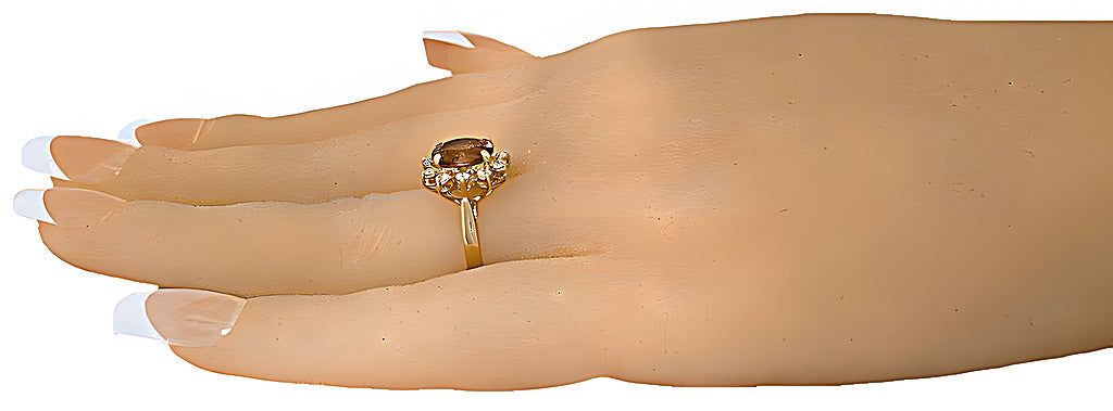 Oval Pink Tourmaline Ring & Diamonds - In House Treasure