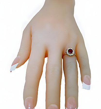 Oval Ruby and Diamond ring - In House Treasure