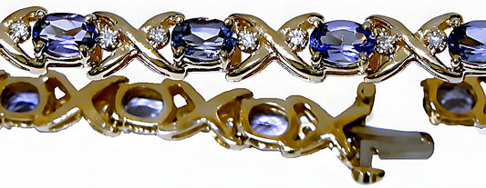 Oval Tanzanite Bracelet & Diamonds - In House Treasure
