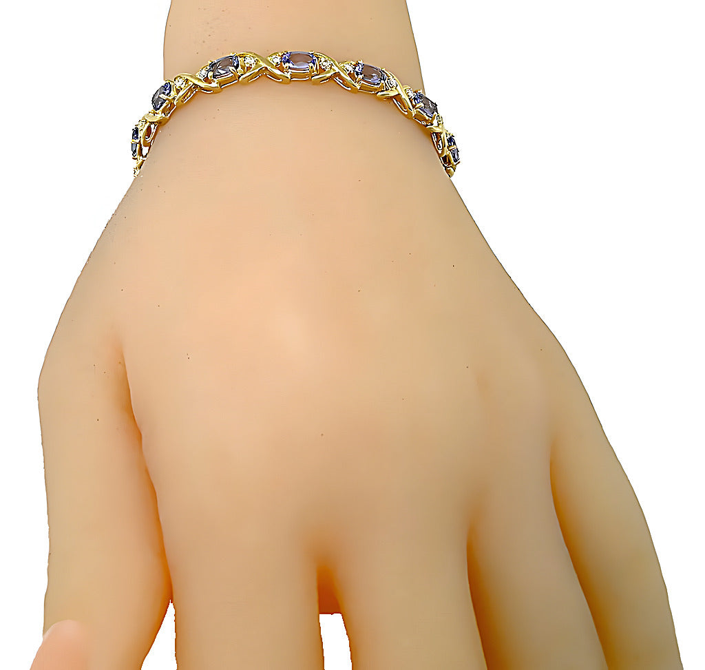 Oval Tanzanite Bracelet & Diamonds - In House Treasure