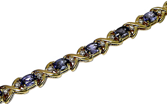 Oval Tanzanite and diamond bracelet - In House Treasure