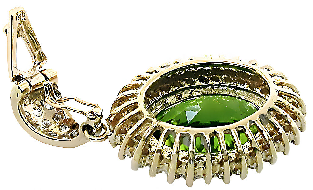 Peridot pendant and diamond enhancer - In House Treasure