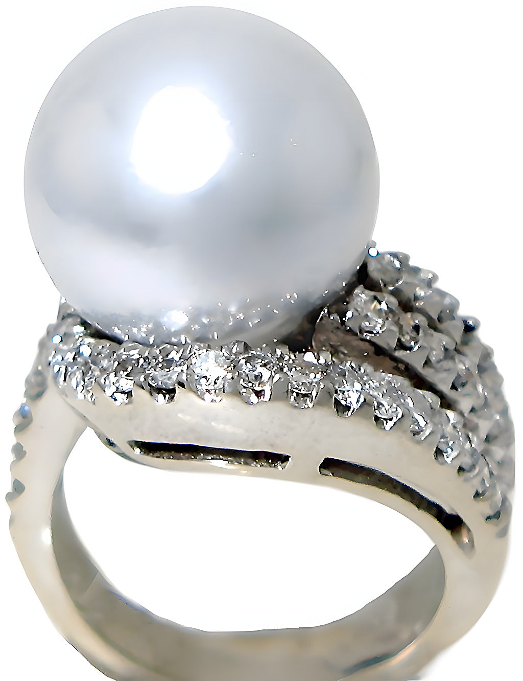 South Sea Pearl Ring & Diamonds - In House Treasure