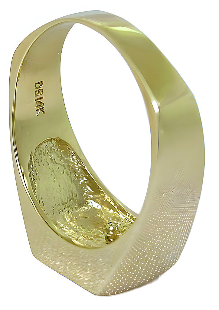 Synthetic Opal Pink Coral Inlay Ring - In House Treasure