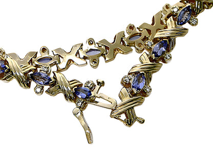 Tanzanite Bracelet & Round Diamonds - In House Treasure