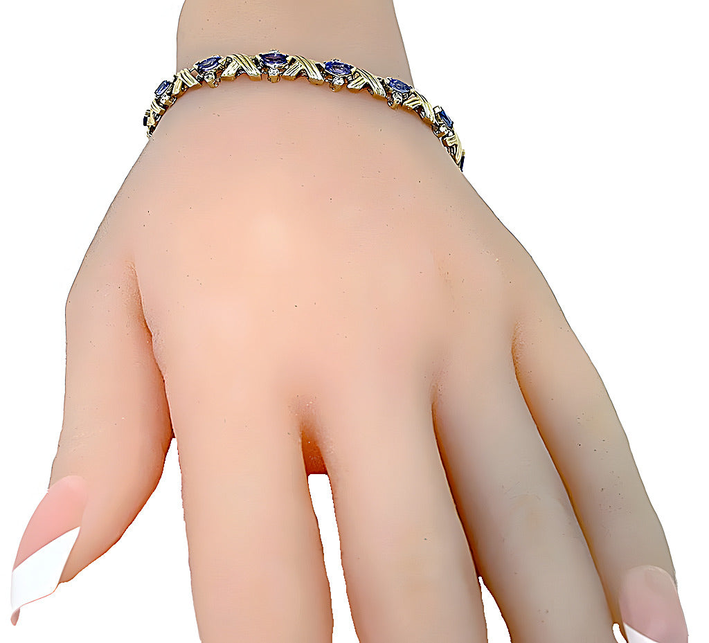 Tanzanite Bracelet & Round Diamonds - In House Treasure
