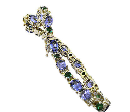 Tanzanite Bracelet/Round Tsavorites - In House Treasure