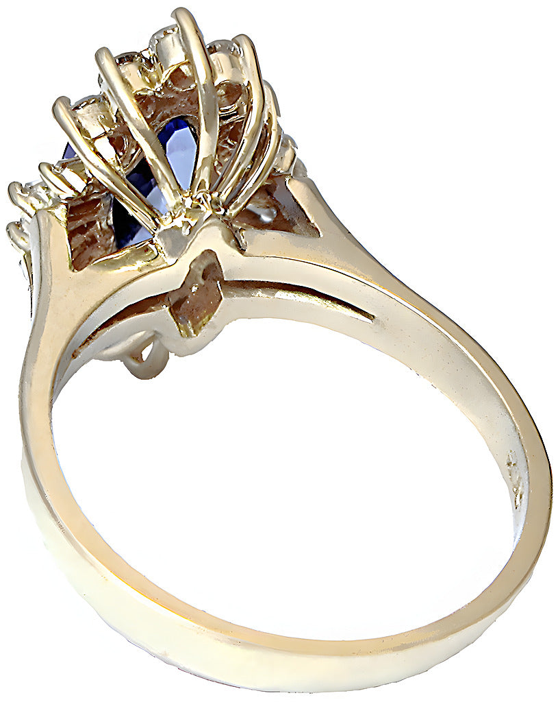 Tanzanite Ring, Baguettes & Diamonds - In House Treasure