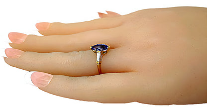 Tanzanite Ring & Baguette Diamonds - In House Treasure