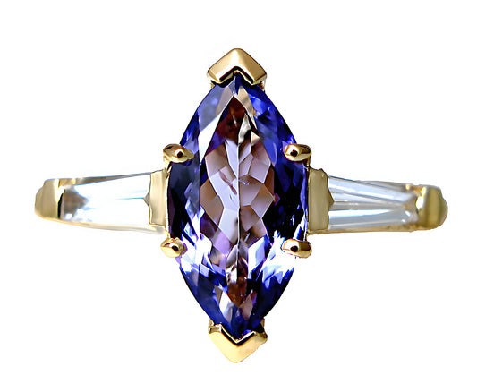 Tanzanite Ring & Baguette Diamonds - In House Treasure