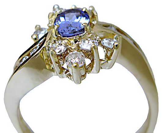 Tanzanite Ring, Channel & Prong Setting - In House Treasure