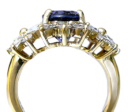 Tanzanite Ring, Marquise And Diamonds - In House Treasure
