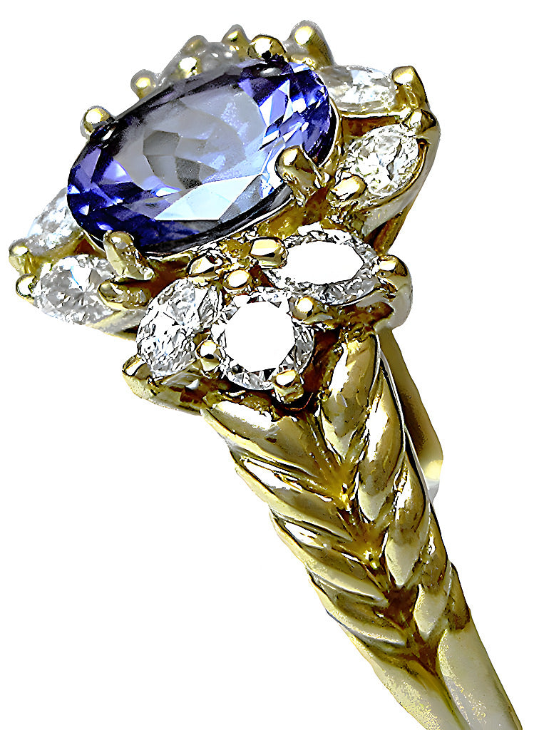 Tanzanite Ring with Braided Shank - In House Treasure